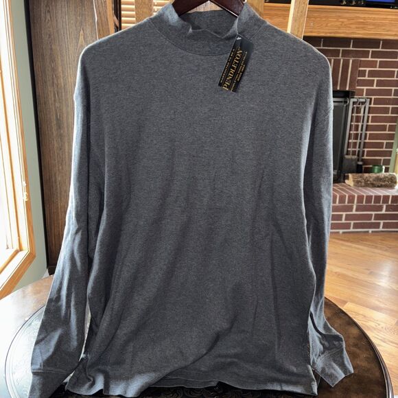 Pendleton L Large Gray Vintage Mock Turtleneck Pullover - Picture 2 of 4